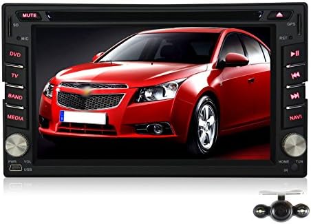 Pumpkin 6.2 inch Android 4.4 In Dash HD Touch Screen Universal DVD Player Car Stereo GPS Navigation Support 3G/Wifi/OBD2/GPS/Bluetooth/DVR/1080P/Air Play/SD/USB AM/FM Radio 7 Color Button Indicator With Free Reverse Backup Camera As Gift