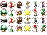 from Coyote Party and print 24 Super Mario Cupcake Toppers