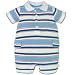 Baby : striped romper(new blu 12mos)