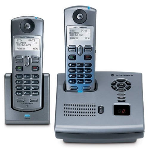 Motorola 2 Cordless Handsets Answering Machine