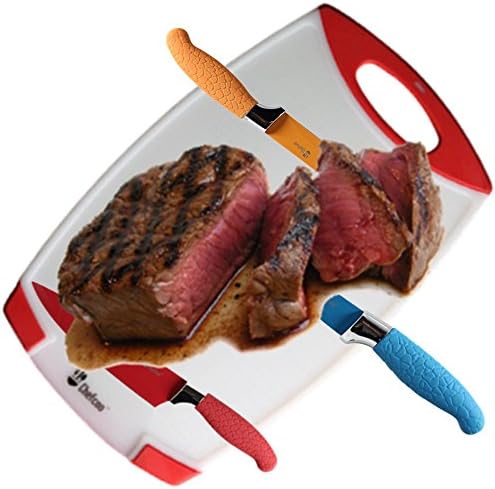 Cutting Board Set Plus Kitchen Knives by Chefcoo™ - Includes Cutlery Chef's, Utility, Paring Cooking Knives, Chopping Board Set