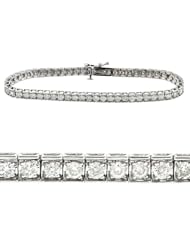 Gift 4 Her 1.25 Ct Round Cut Diamond Tennis Bracelet 14k White Gold 4prong