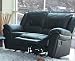 Coaster Promenade Black Leather-Match Vinyl Reclining Loveseat