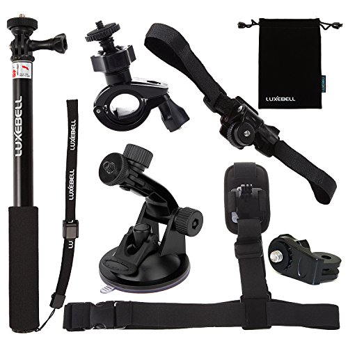 Luxebell 6in1 Accessories Kit for Sony Action Cam, Contour Roam