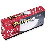 Mead Press-It Seal-It #10 White Envelopes, 50 Count (75024)