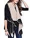 ZANZEA Womens Faux Fur Vest Cream Waistcoat Long Gilet Jacket Outerwear