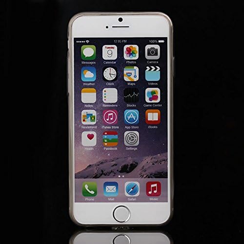 Ultra Thin 0.3mm Clear Rubber Soft TPU Case Cover for Apple iPhone 6 Plus (Gray)