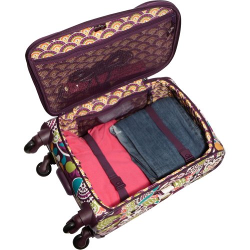 Vera Bradley 22″ Spinner Rolling Luggage in Plum Crazy All Travel Bag