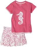 Hatley Girls 2-6x Sea Horses Skirt Set,Pink,5