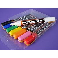 Liquid Chalk - Works like a Marker Looks like Chalk - Set of 8 Classic Primary Colors