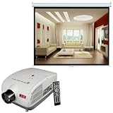 Buy Pyle Video Projector and Screen Package - PRJSD188 60''- 100'' 1080p HD 4:3 16:9...