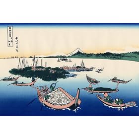 Acrylic Keyring Japanese Art Katsushika Hokusai 36 Views of Mt. Fuji Tsukada Island in the Musashi province
