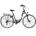 28" KCP CITYBIKE CITYRAD ALU DAMENFAHRRAD PRIMAVERA 7 G&auml;nge schwarz Retro Look - 71,1 cm (28 Zoll)