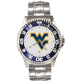 West Virginia Mountaineers Suntime Competitor Game Day Steel Band Watch - NCAA College Athletics