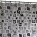 Maytex Geo Sparkle Fabric Shower Curtain, Black