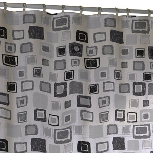 Maytex Geo Sparkle Fabric Shower Curtain, Black Maytex Geo Sparkle Fabric Shower Curtain, Black