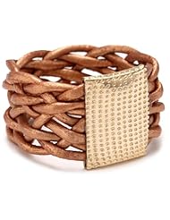 by boe Bronze Leather Weave Ring, Size 7.5