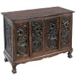 Handmade Asian Furniture - 39" Chinese Dragon Storage Cabinet / Sideboard Buffet - Rich Dark