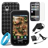 Smoke Argyle Pattern TPU Bumper Skin Case for Samsung Galaxy Fascinate SCH- ....