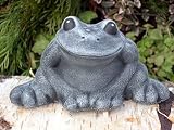 Eigenschaften Tiefes Kunsthandwerk GbR  / Steinfigur Frosch Gartenfigur Tierfigur schiefergrau