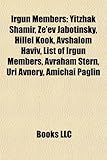 Irgun Members: Yitzhak Shamir, Ze'ev Jabotinsky, Hillel Kook, Avshalom Haviv, List of Irgun Members, Avraham Stern, Uri Avnery, Amich-