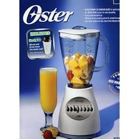 10 Speed Oster Plastic Jar Blender - Includes 20oz BlendNGo Cup (6629)
