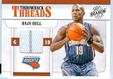 2011 Threads Authentic Raja Bell Game Worn Jersey Card