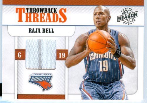 2011 Threads Authentic Raja Bell Game Worn Jersey Card