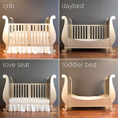 Bratt Decor chelsea sleigh crib antique silver