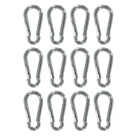 Truper Carabiner Hard Steel Spring Hooks, 3-1/8", 12/pack by Truper