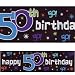 The Party Continues 50th Birthday Giant Metallic Sign Banner
