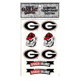 Lets Party By Jenkins Georgia Bulldogs Temporary Tattoo Sheet