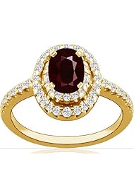 18K Yellow Gold Cushion Cut Ruby Ring With Sidestones (GIA Certificate)