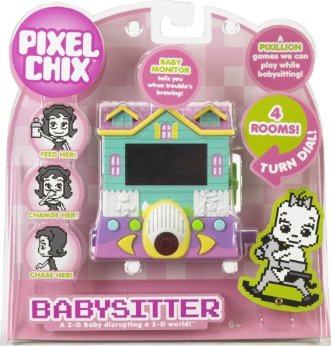  Pixel Chix Baby Care Teal House With Purple Base