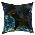 Casual Home Velvet Floral Toss Pillow Blue