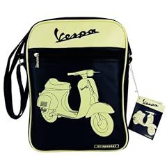 Vespa Schultertasche dunkelblau mit beigem Aufdruck Roller Vespa V50 Special - 26x33x9cm -