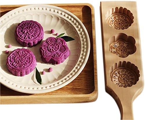 Blogger Wooden Moon Cake Mold 150g Steamed Pumpkin Pie Pasta Rice Cake Wooden Baking Mold (C)