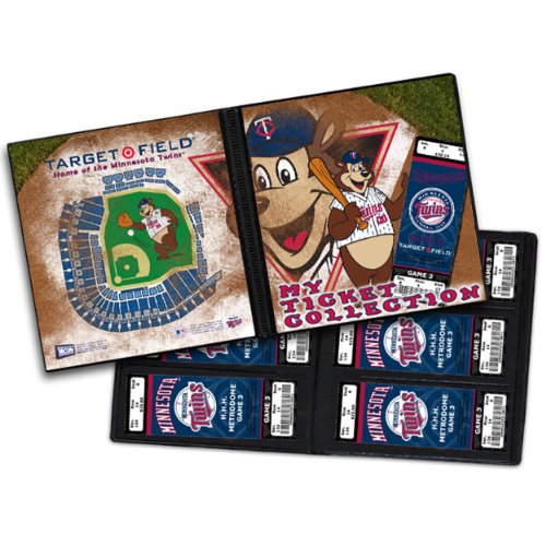 MLB Minnesota Twins Ticket Album Mascot (Holds 96 Tickets)
