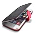 iPhone 6 Case, Verus [Vivid Diary][Black/Hot Pink] - [Card Slot][Flip][Kickstand][Slim Fit][Wallet] - For Apple iPhone 6 4.7