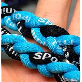  Titanium Germanium Tornado Baseball Necklace - 20 inch Royal Blue/black