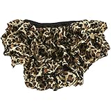 Baby Satin Ruffle Diaper Covers Baby Bloomers in Variety of Designs (Leopard)