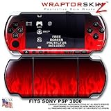 Fire Red WraptorSkinz Skin and Screen Protector Kit fits Sony PSP 3000