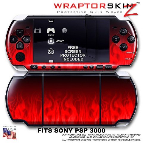 Fire Red WraptorSkinz Skin and Screen Protector Kit fits Sony