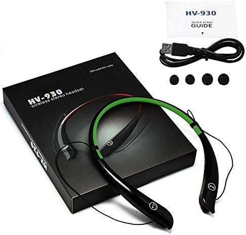 Bluetooth Earbuds,Duowo Headphones Headset Wireless Stereo 4.0 Sweatproof Lightweight Neckband Sports Running Gym Exercise Earphones for Cell Phones (green)