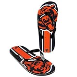 Chicago Bears official NFL Unisex Flip Flop Beach Shoes Sandals slippers size medium