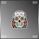 Day of the Dead with a Cross Tattoo Design Vinyl Decal Bumper Sticker Rockabilly Rock Vintage 4