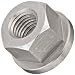 Grade 5 303 Stainless Steel Flange Nut, Zinc Plated Finish, UNF 2B Threads, 3/8"-16 Thread Size, 1/8" Width Across Flats, Pack Of 5