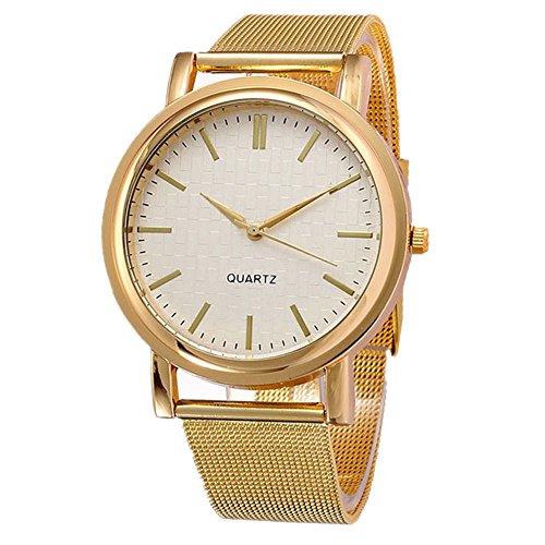 Lebanon Women Gold Mesh Band Quartz Gold Watch