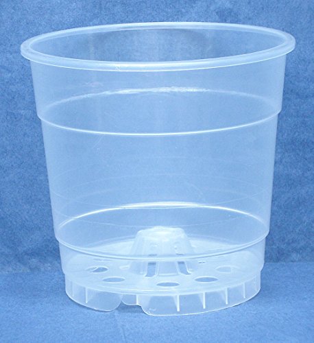 4.5 Inch Round Clear Plastic Orchid Pot