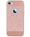 iPhone 7 Case, iPhone 7 Phone Case, BENTOBEN Luxury Bling Glitter Shiny Rhinestone Hybrid Slim Hard PC Cover Coat Sparkly Faux Leather Shockproof Girly Protective Cases for 4.7 inch iPhone 7 Rose Gold